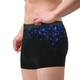 thumbnail image 2 of Pofeuu Black Blue Glitter Sparkles Print Men’s Boxer Briefs, Moisture-Wicking Underwear, Regular,Trunk-XX-Large, 2 of 5