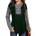 thumbnail image 3 of Splicing Sweatshirt, Pullover Women Top Hooded Polyester Fiber  For Autumn Outfit, 3 of 6