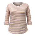 thumbnail image 1 of Playera George Talla 38 Cuello V Rayas Corte Plus Multicolor, 1 of 4