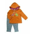 thumbnail image 2 of Kids Headquarters Infant Girl Orange Bird Hoodie Sweatshirt Gray Leggings 12m, 2 of 2