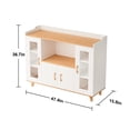 thumbnail image 6 of Fogcroll Kitchen Storage Cabinet Kitchen Buffet Cabinet Sideboard Buffet Cabinet with Storage and Open Shelf and 4 Doors, Modern Storage Cabinet for Kitchen, Dining Room, Living Room, 6 of 13