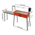 thumbnail image 2 of BBQ Grill Charcoal Barbecue Grill Camping Barbecue Grill with Detachable Table, 2 of 21
