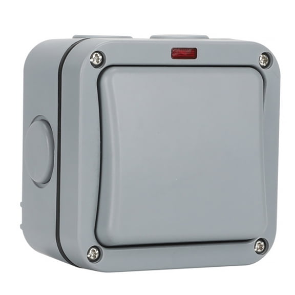 Cateissary Interruptor de luz impermeable para exteriores, para jardín, piscina, antilluvia, interruptor de pared a prueba de salpicaduras Accesorios para electrodomésticos No.01 Cateissary HA000484-01B