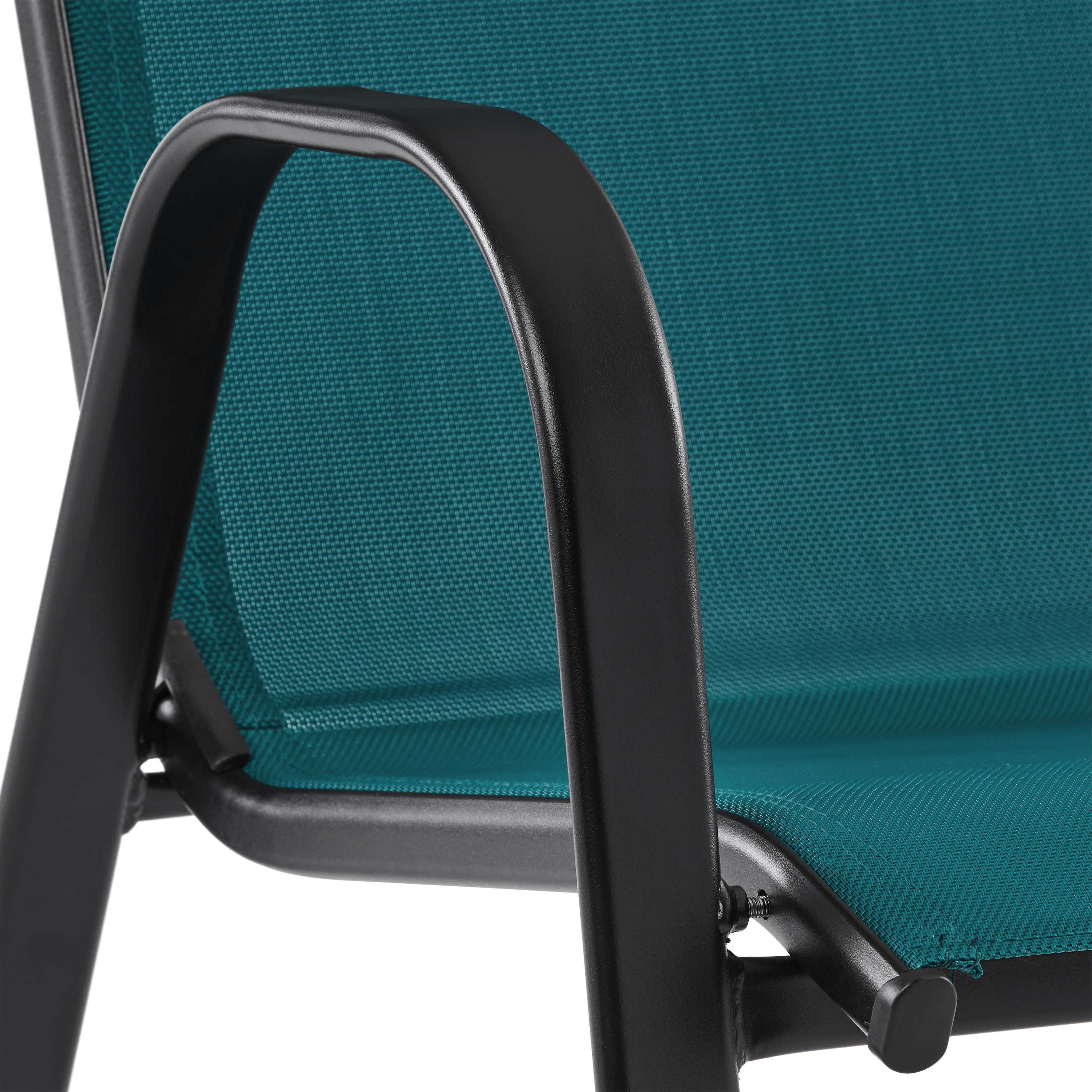 Mainstays Heritage Park Steel Stacking Chair, Teal - image 4 of 9