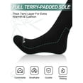thumbnail image 5 of AMITOFO Diabetic Crew Socks for Men & Women —Bamboo Viscose Non-Binding Seamless Socks with Reinforced Heel & Toe , 3 Pairs,Size 11-13, Black, 5 of 8
