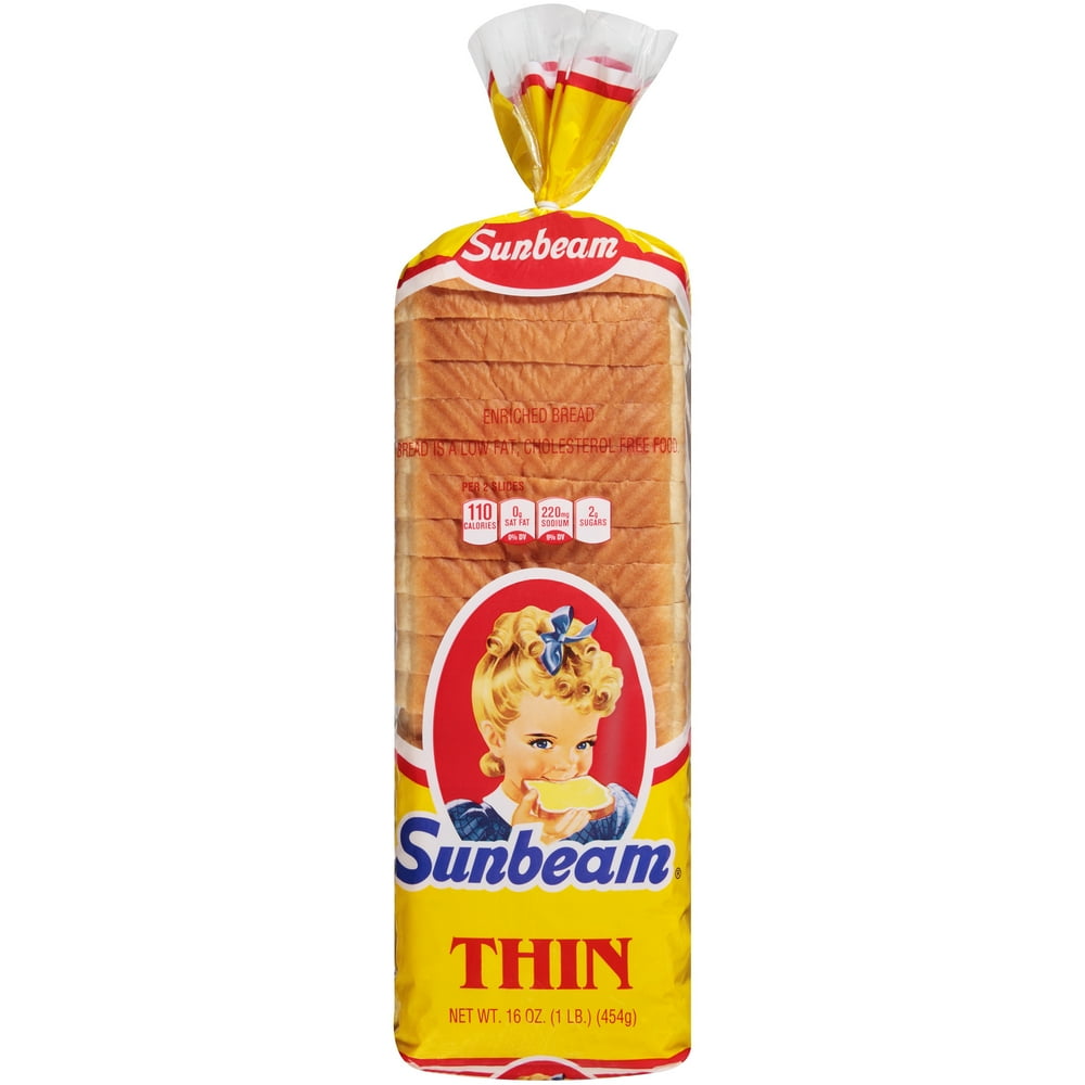 Sunbeam® Thin Enriched Bread 16 oz. Loaf