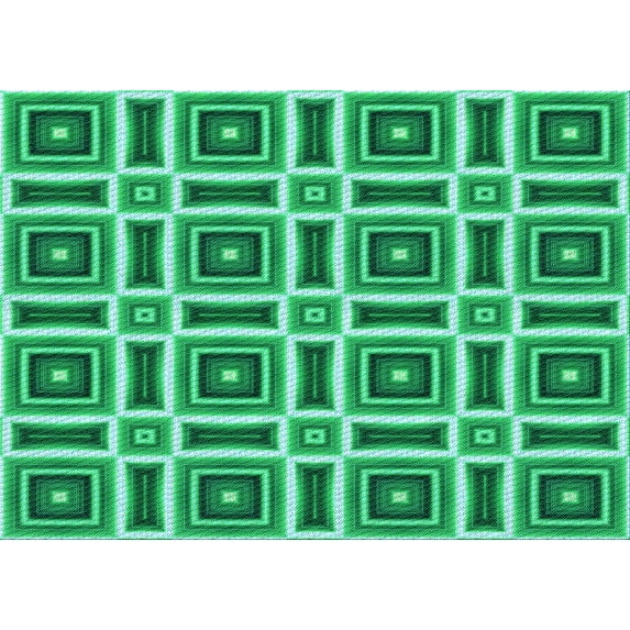 Ahgly Company Machine Washable Indoor Rectangle Transitional Lime Mint Green Area Rugs, 6' x 9'