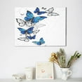 thumbnail image 6 of Logiee Blue Flying Butterflies Print Canvas Wall Art,Canvas Picture Prints with Frame, Wall Art Decorative,Canvas Decorative,Suitable for Living Room Bedroom Office Room 30x40, 6 of 6