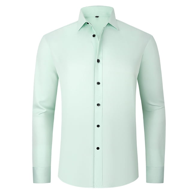 Zoeecloth Mens Long Sleeve Dress Shirts Male Lightweight Breathable Stretch Wrinkle-Resistant Button Down Shirts