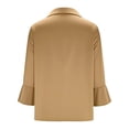 thumbnail image 6 of Endives Womens Satin Blouses Fashion 3/4 Sleeve Shirts Casual Cowl Neck Tee Shirt Elegant Work Tops Dressy Business Shirt Yellow, 6 of 6