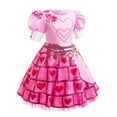 thumbnail image 2 of Girls Rise Red Costume with Wig Bridget Pink Dress Halloween Birthday Outfits, 7-8Y, 2 of 8