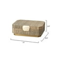 thumbnail image 3 of Jamie Young Co Eden Raffia Decorative Box Gray Fabric, 3 of 6