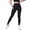 Black, variant on Women's Solid Color High Waist Tummy Control Yoga Leggings Seamless Butt Lifting Pants for Gym Pilates(Green,L)