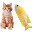 thumbnail image 4 of Juguetes de eléctricos para gatos Juguetes de ejercicio de teaser de Pescado de rayas amarillas Yuyangstore Carpa falsa meneando eléctrica, 4 of 8