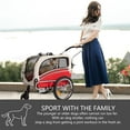thumbnail image 3 of MOJAY 3-in-1 Dog Bicycle Trailer, Dog Stroller, and Dog Jogging Stroller, Red, 3 of 6