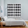 thumbnail image 4 of Vintage Farmhouse Kitchen Curtains 84 Inch Length, Black and White Checkered Grommet Top Bedroom Living Room Curtains, Light Filtering Cafe Curtain Drapes 2 Panels Set 104''x84'', 4 of 9