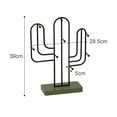 thumbnail image 3 of Organizador de joyas colgante con forma de cactus de lujo blueskypet, soporte para collares Negro, 3 of 7