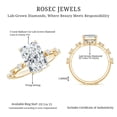 thumbnail image 5 of Rosec Jewels Lab Grown Diamond Solitaire Engagement Ring 3 Carat - IGI Certified Radiant Cut Diamond Ring - E-VS1 Quality, 18K Yellow Gold, US 11.50, 5 of 6