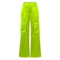thumbnail image 3 of Women's Fashion Casual Zipper Cargo Pants - Loose Fit Solid Color with Pockets, High Waist Wide Leg for Daily/Workout (S-XXL), 3 of 4