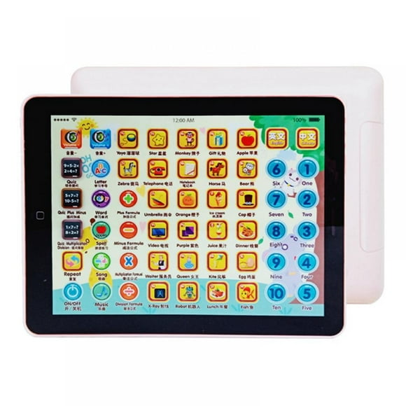 6 in 1 Kids Tablet - ABC/Words/Numbers/Color/Games/Music, Interactive Toddler Toys Gifts for Age 3 4 5 Year Old Boys and Girls, Preschool Educational Electronic Learning Tablet Makes Learning Fun