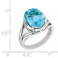 thumbnail image 2 of Sterling Silver Rhodium Sky Blue Topaz Ring (Size 10) Made In Thailand qr3085lsbt-10, 2 of 2