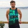 thumbnail image 6 of Picia Northern Lights Printed Men’s Performance Tank, Men's Workout Tank Top Moisture-Wicking Tank Top Muscle tee, Breathable Workout Shirt-3X-Large, 6 of 7
