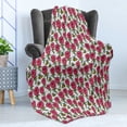 thumbnail image 4 of Bee Soft Flannel Fleece Throw Blanket, Pattern of Rose Buds Bouquets and Flying Bumble Bees with Human Eyes Cartoon Print, Cozy Plush for Indoor and Outdoor Use, 50" x 60", Multicolor, by Ambesonne, 4 of 5
