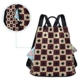 thumbnail image 5 of FORMRS Women's Travel Backpack Purse Anti-Theft Hidden Pockets Casual Shoulder Bag, Checkered Stars Pattern, 5 of 7