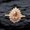 Rose Gold Plated, variant on Pear Shape Morganite Engagement Ring Art Deco Diamond and Pearl Double Halo Ring Women Fine Jewelry Chrismtas Gift For Wife