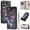 C, variant on TECH CIRCLE for Samsung Galaxy S26 Edge PU Leather Hybrid Wallet Case with 3 Credit Card Slot & 1 Cash Slot Flip Stand Magnetic Closure 3D Painted Full Body Shockproof Protective Cover,F