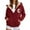Wine, variant on UJNDER Unisex Zip Up Hoodie with Print Casual Warm Pullover Jacket for Outdoor Sports and Winter Comfort Hoodies for Women Green XXXL