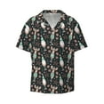 thumbnail image 2 of Lsque Christmas cute deer old man print Men's Cuban Collar Short Sleeve Shirt Summer Beachwear Casual Button Down Fashionable Vacation Leisure Shirt-4X-Large, 2 of 7