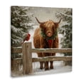 thumbnail image 2 of Stupell Industries Farmhouse Christmas Cow & Cardinal Canvas Art, 36 x 36, by Tina LeCour, 2 of 8