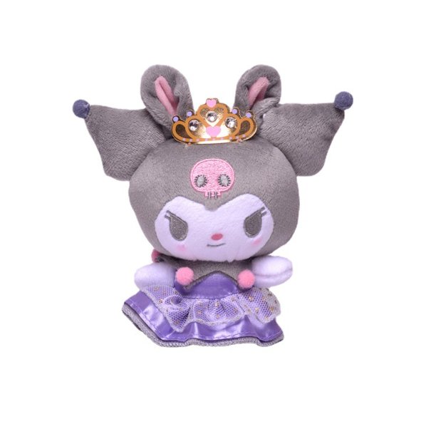 Sanrio-juguete suave de dibujos animados para niños, muñeco de peluche con lazo Kuromi, colgante, regalo, 11CMMR-KLM-blw Fivean Toy model