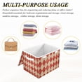 thumbnail image 7 of Foldable Fabric Storage Bin With Handle Collapsible Basket Box Storage With Lid Organizer Vintage Paper Background, 7 of 7