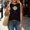 Black, variant on Women's Cactus Graphic Tee Crew Neck Short Sleeve Regular Fit Casual Lightweight Summer Top