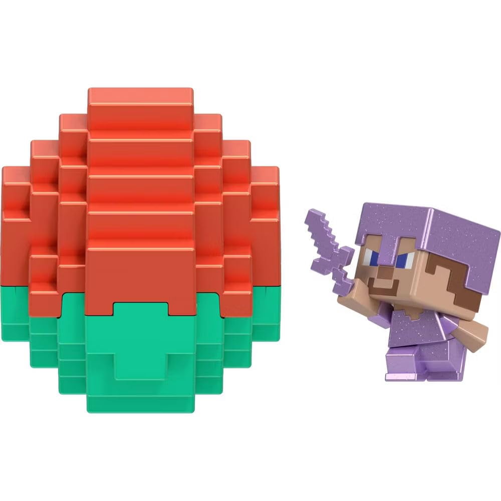 Mattel Minecraft Mini Figures, Spawn Egg Blind Box, Bundle of 3, Ages 6+ HXT64-956G