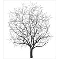 thumbnail image 3 of Tree Duvet Cover Set, Old Withered Oak Crown Without Leaves Tree Branches Rustic Theme Illustration, Decorative 3 Piece Bedding Set with 2 Pillow Shams, Queen Size, Charcoal Grey White, by Ambesonne, 3 of 3
