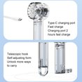thumbnail image 3 of Wosthever Ventilador eléctrico de refrigeración ABS con tres velocidades ajustables, mini ventilador portátil, recargable, USB Electrodomésticos estilo general blanco, 3 of 3