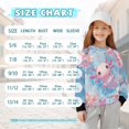 thumbnail image 7 of Xoenoiee Axolotl Cherry Blossom Print Girls Oversized Sweatshirt with Side Slits, Drop Shoulder Pullover Long Sleeve Crewneck Sweaters, Loose Fit Tunic Top, 5-6 Years, 7 of 7