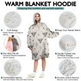 thumbnail image 5 of Highland Cow Cactus Triangle Pattern Wearable Oversized Blanket,Wearable Blanket Hoodie for Adults,Cozy Hooded Blankets with Super Pockets,Super Warm Fuzzy Pullover for Women & Men, 5 of 6