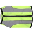 thumbnail image 2 of Ropa de seguridad nocturna para mascotas, chaqueta luminosa, chaleco reflectante ligero con cremallera para perros, verde fluorescente, talla L, 2 of 14