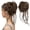 L-Coffee Brown, variant on Large Messy Bun Hair Piece, Wavy Curly Scrunchie Synthetic Chignon Ponytail Hair Extensions, Thick Updo Hairpieces for Women, Fake Hair Bun Scrunchies for Daily Wear