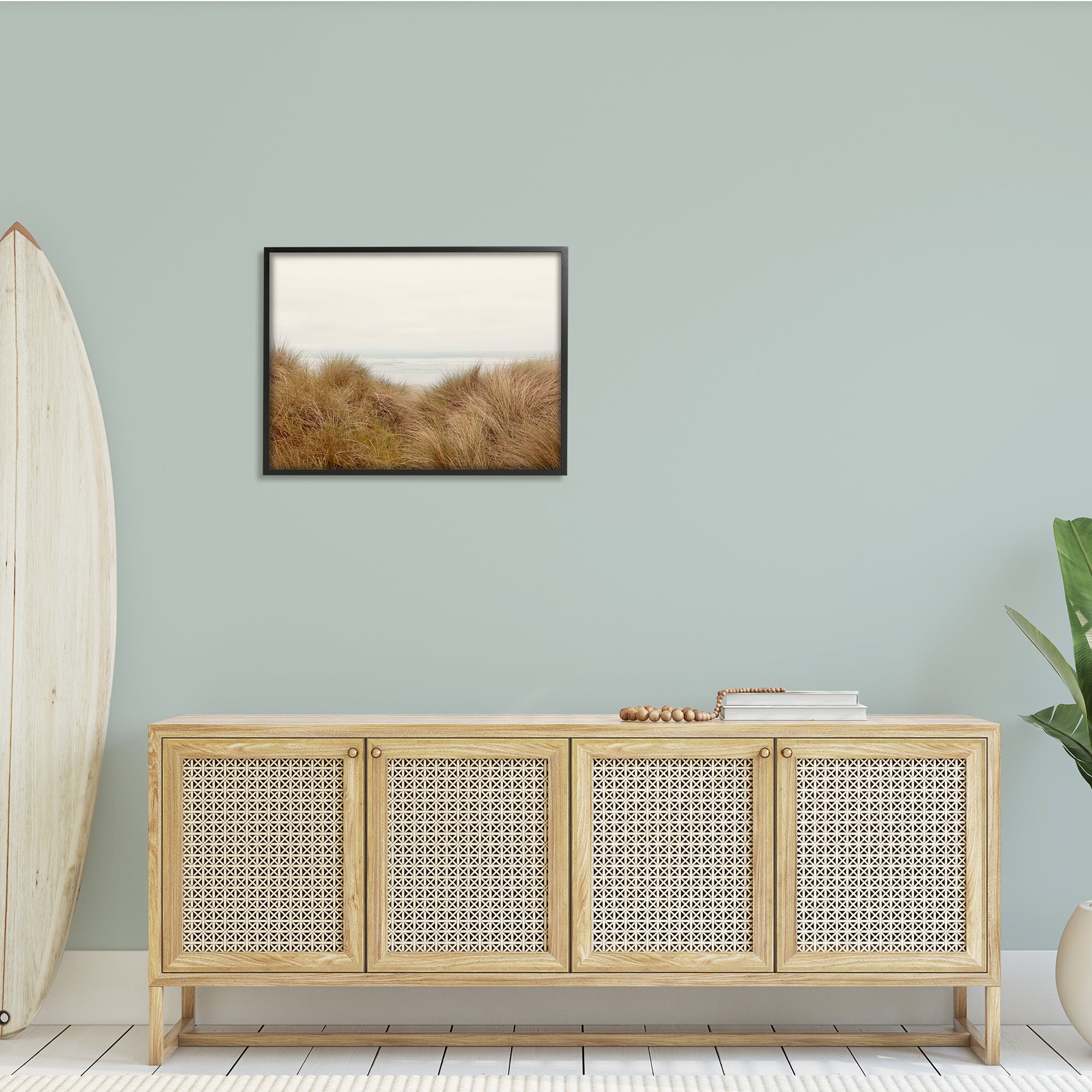 Stupell Indtries Beach Behind Tall Grass Sun Bleached Ocean Landscape,30 x 24,Design by Ian Winstanley