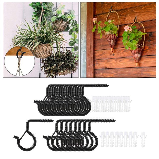 20PCS Q-Hanger Hooks para Luces de Cadena Al Aire Libre Gancho de Tornillo de Seguridad Luces de Navidad para El Hogar Ganchos de Suspensión para Fies Soledad ganchos de tornillo