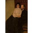 thumbnail image 2 of Wojciech Weiss 14x18 Gold Ornate Wood Frame and Double Matted Museum Art Print Titled - Portrait of Artist's Sister and Her Husband (1908), 2 of 4