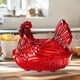 thumbnail image 5 of Dulcera en forma de gallina, frutero con tapa, postre o merienda original Rojo, 5 of 9