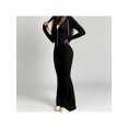 thumbnail image 2 of Zynoxe Womens Sweatsuits 2 Piece Set with Pockets Long Sleeve Zip Hoodie Top & Full Length Flare Pants Suit Comfy Velour Womens 2 Piece Outfits Versatile Solid Color Sweat Suits for Womens Black S, 2 of 7