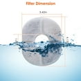 thumbnail image 3 of Pet Water Fountain Replacement Filter, TeqHome Fountain Filter for 2.5L/84.54oz Pet Fountain, Activated Carbon Ion Resin Filter Cotton Quadruple Filtration System Replacement Filter (Pack of 6), 3 of 9