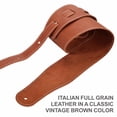 thumbnail image 3 of Correa para guitarra Nefelibata de cuero plena flor, 7.62 cm de ancho, 3 of 7